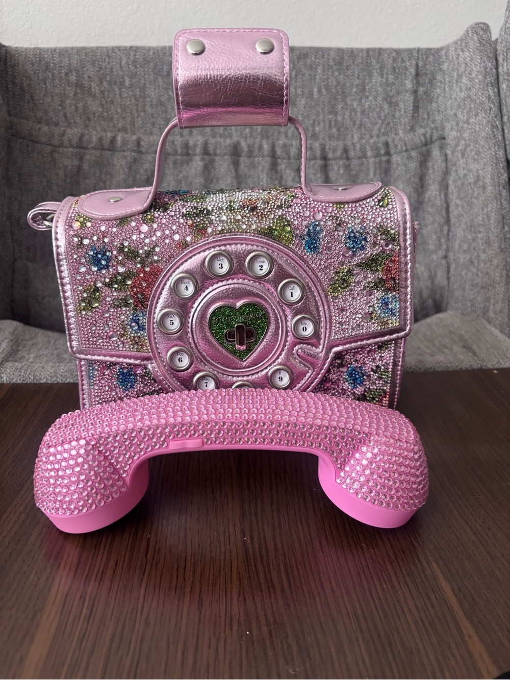 Betsey Johnson Kitsch Gimme a Ring Phone Bag in Pink (Working Phone) - Picture 9 of 14